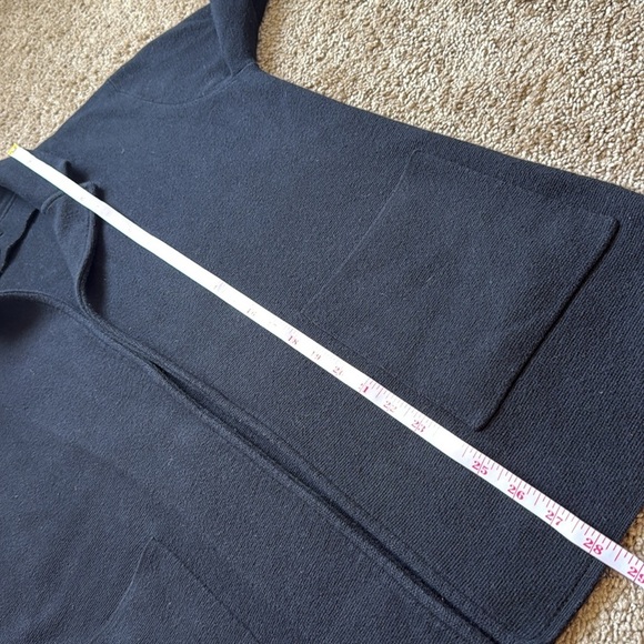 J. Crew 365 Sophie Merino Wool Blend Black Open Front Sweater Blazer - Picture 5 of 9